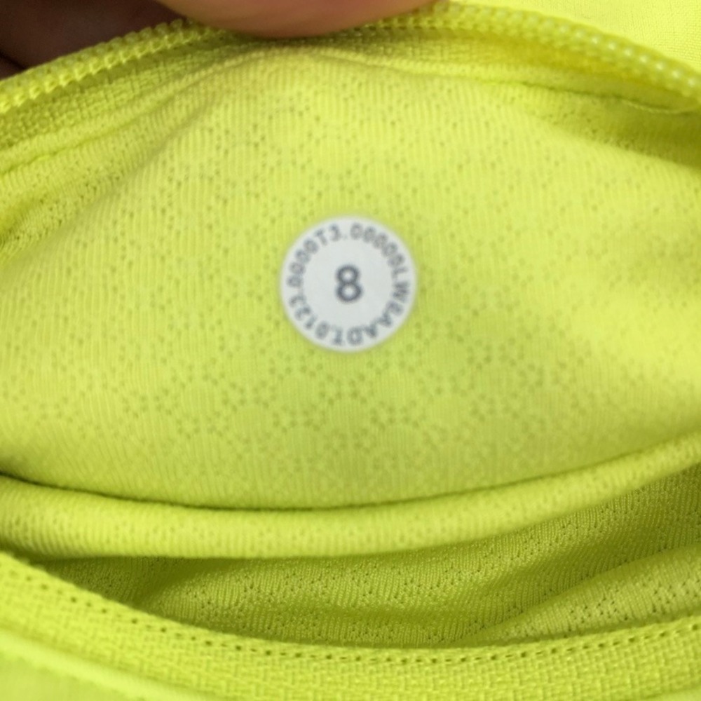 Lululemon Pace Rival Skirt Skort Sz 8 Highlighter Yellow Neon Pickleball Tennis - Picture 5 of 12